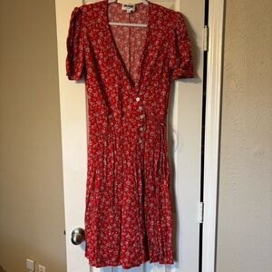 Rouje Red Floral Dress